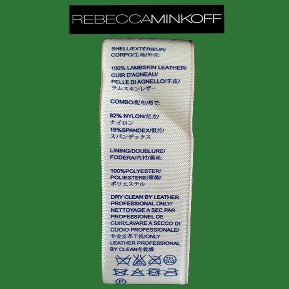 REBECCA MINKOFF NEW MERLOT WES Lambskin Leather Moto Jacket M - Picture 10 of 11